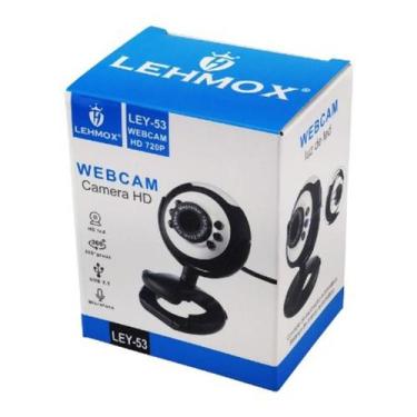 Imagem de Webcam HD 720P USB 2.0 6 LEDs e Microfone Embutido Ângulo 360º Graus L