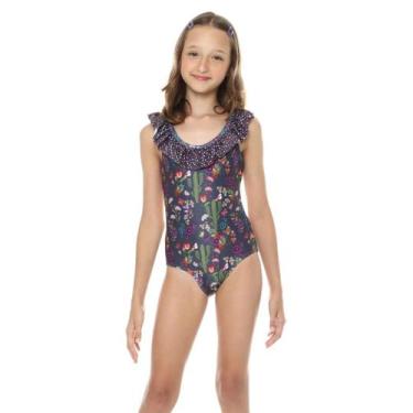 Imagem de Maiô Infantil Proteção UPF50+ Natação - Magic Garden - Verão 2024 - Ba