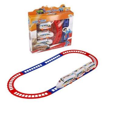 Imagem de Brinquedo trem expresso hero squad com 7 peças - Wellmix