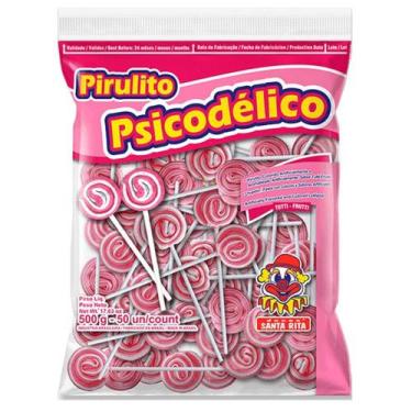 Imagem de Pirulitos psicodelico rosa e branco - Pirulito Martinha