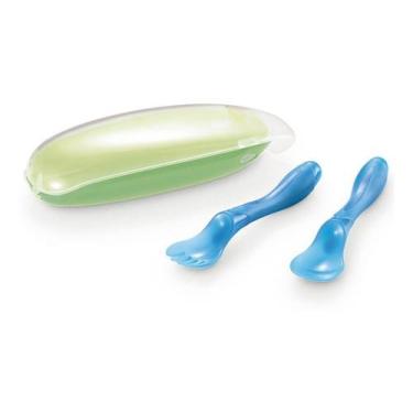 Imagem de Conjunto Colher E Garfo Com Estojo Higienico Multikids - MULTILASER