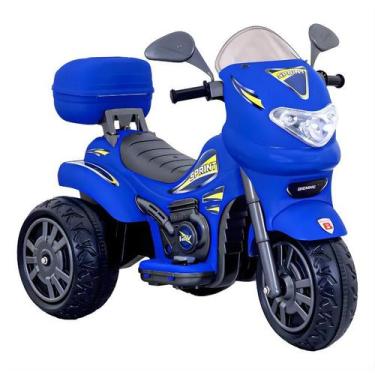 Imagem de Moto Elétrica Sprint Turbo Power Azul Biemme 12V com Capacete