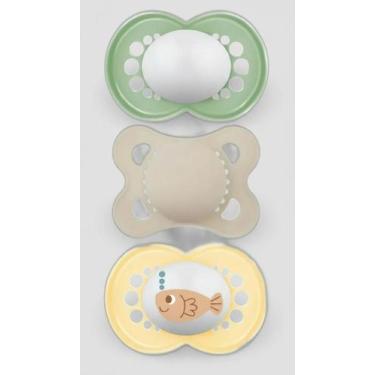 Imagem de Kit 3 Chupetas Silicone 0m+ Bico Ortodôntico - Congratulations Store