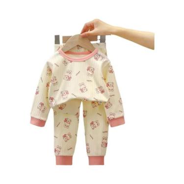 Imagem de Conjunto De Pijamas De Algodão Para Crianças Primavera Outono Roupas D