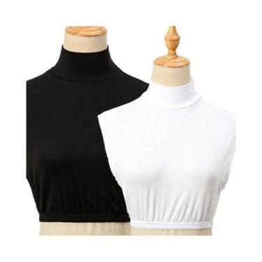 Imagem de Cachecol De Moda Feminino Com Gola Removível Em Modal Macio E Elástico