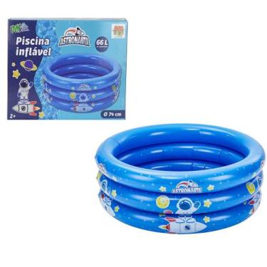 Imagem de Piscina Inflável Infantil Bebê Redonda 3 Arcos 66L DM Splash - Comerci
