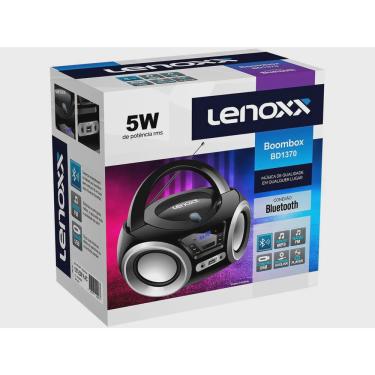 Imagem de Rádio Portátil Lenoxx Boombox BD1370 Bluetooth Rádio fm e cd Player 5W Preto