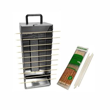 Imagem de Kit - Churrasqueira 10 Espetinhos Churrasquito a Gás Pr-199 + 50 Espetinhos - Progás