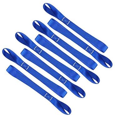 Imagem de JCHL tiras de amarrar macias para amarrar para amarrar com segurança para motocicletas ATV UTV Scooters Dirt Bikes Gramado Equipamento de jardim, blue-8Pack
