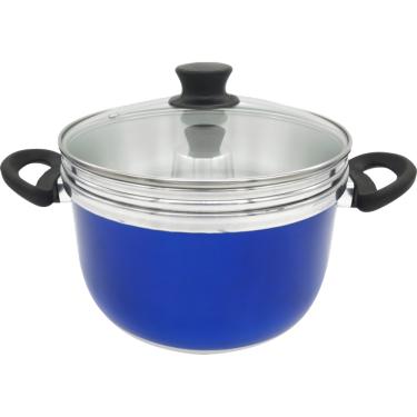 Imagem de Conjunto Multiuso Azul 3 Peças com Tampa de Vidro 4,5 Litros