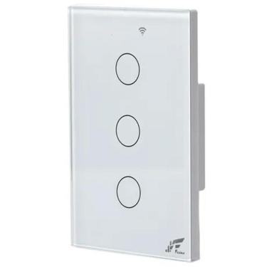 Imagem de Interruptor Inteligente Wifi 3 Botão-Touch Smartonoff Parede