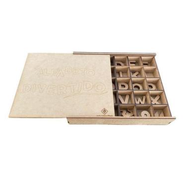 Imagem de Caixa Alfabeto Divertido Em Mdf Cru