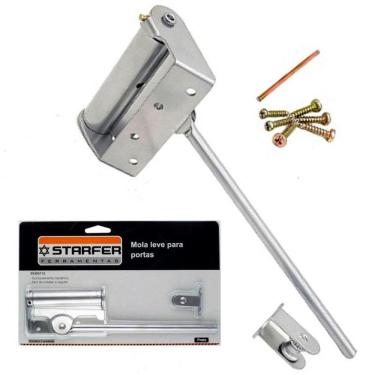 Imagem de Mola Aérea Automática para Porta Leve até 30 KG Prata Starfer