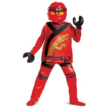 Imagem de Kai Costume for Kids, Deluxe Lego Ninjago Legacy Themed Children's Character Outfit, Child Size Small (4-6) Red