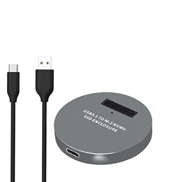 Imagem de Cinza M.2 NVME PCIe SSD Caixa Rígida M-Key SSD para Tipo-C USB 3.1 USB3.0 Nova Caixa