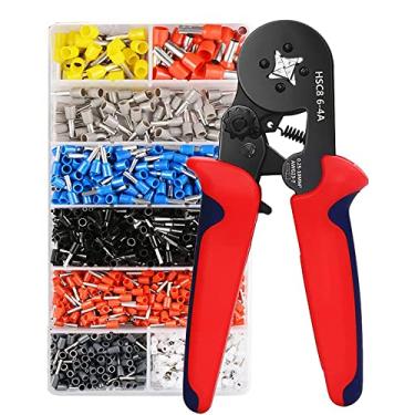 Imagem de Alicate De Crimpar Kit Alicate De Crimpar 1200 Pcs Ferrules Terminais De Fio 0.25-10 mm²