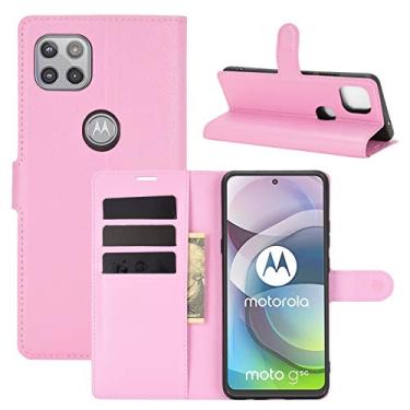Imagem de YUNCHAO Caixa de telefone Para Motorola Moto G 5G Litchi Texture Horizontal Flip Capa Protetora com Suporte e Slots de Cartão e Carteira capa para celular