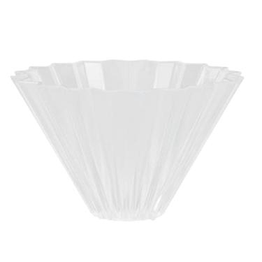 Imagem de Coador de café, copo de filtro de café reutilizável portátil de resina filtro de café com design de cone de origami, gotejamento suave, filtro de café durável, suporte de filtro de café cone para acampamento (B1)