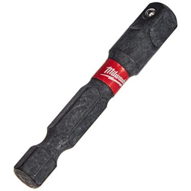 Imagem de Milwaukee 48-32-5030 Shockwave Steel Impact Duty haste hexagonal de 1/4 polegada para adaptador de soquete quadrado de 0,6 cm