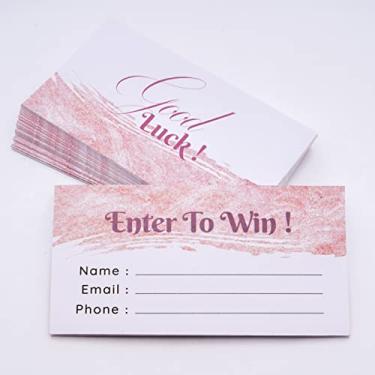 Imagem de CLEVER SIGNS Bilhetes de rifle, pacote com 200, cartas Enter to Win, 8,89 cm x 5,08 cm, cartões de entrada para concursos, bilhetes de leilão para babados, cartões de formulário de entrada para concurso de sorteio, bilhetes de rifa para eventos