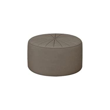 Imagem de Puff Decorativo Sala De Estar Round Veludo Bege G45 - Gran Belo