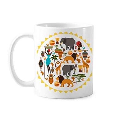 Imagem de Caneca Africana Animais Selvagens Animais África Caneca Cerâmica Cerâmica Café Porcelana Utensílios de Mesa