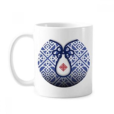Imagem de Cultura Chinesa Linha Flor Azul Caneca Cerâmica Copo Porcelana Café Louça