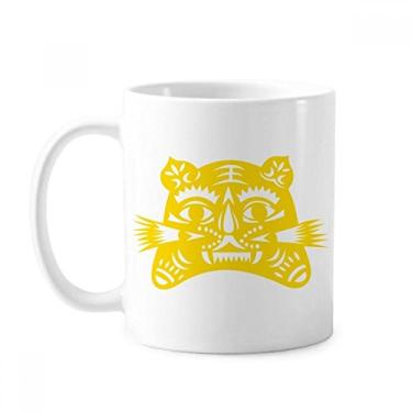 Imagem de Ano de Tigre Animal China Zodíaco Caneca Cerâmica Café Porcelana Copo de Mesa