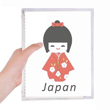 Imagem de Caderno de brinquedo tradicional japonês local para meninas, diário de folhas soltas recarregável, diário de papelaria