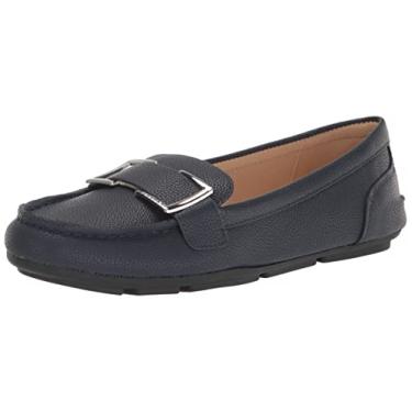 Imagem de Calvin Klein Mocassim feminino Lydia, Couro azul-marinho 002, 35