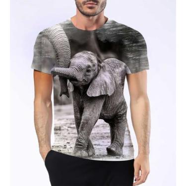 Imagem de Camisa Camiseta Elefante Africano Asiático Maior Em Terra 3 - Estilo K