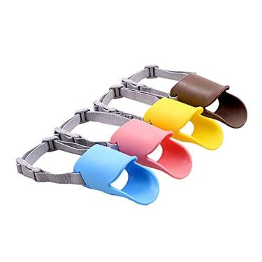 Imagem de Focinheira de silicone antimordida de pato em forma de boca de pato, focinheira antichamada, focinheira para cachorros