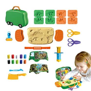 Imagem de Kit de argila para crianças - Kit de massa de modelar,Kit de artesanato em argila, kit de brinquedos para casa, artesanato em argila faça você mesmo, modelagem, artesanato em argila mágica com Aocate