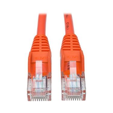 Imagem de Tripp Lite Cabo de patch moldado sem fecho cat5 cat5e UTP laranja RJ45 M/M 14' (N001-014-OR)