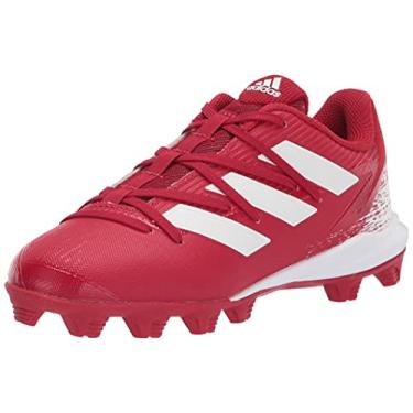 Imagem de adidas Tênis de beisebol infantil unissex Afterburner 8 Md, Team Power vermelho/branco/vermelho solar, 5 Big Kid