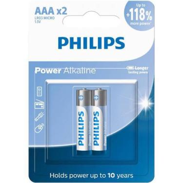 Imagem de Pilhas Alcalinas Aaa Blister Com 2 Unidades Lr03p2b/59 - Philips