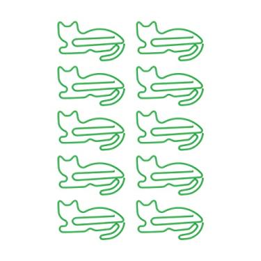 Imagem de Clipes de Planejador Em Forma de Animal, Clipes de Papel Fofos e Leves Inovadores Duráveis ​​para Classificação de Arquivos (Gato)