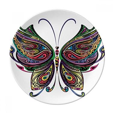 Imagem de Lindo prato decorativo de borboleta, asas decorativas de porcelana, 20,32 cm, jantar em casa