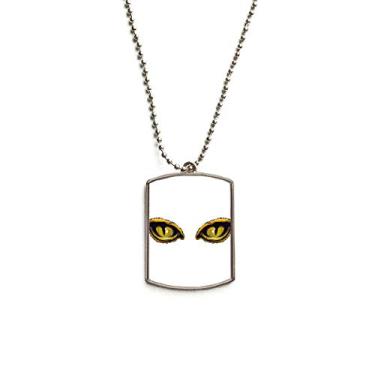 Imagem de DIYthinker Colar com pingente de gato e desenho animado de corrente de aço inoxidável com pingente de identificação para cães