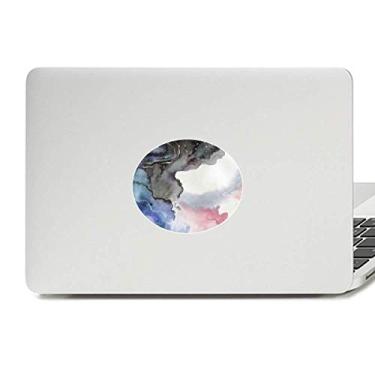 Imagem de Decalque de notebook com emblema de vinil para sombreamento de tinta de aquarela abstrata