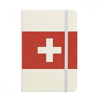 Imagem de Caderno com a bandeira nacional da Suíça com capa dura em tecido oficial