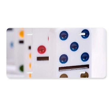 Imagem de DIYthinker Placa de licença para jogos Pai Gow Dominoes Dice Decoração de aço inoxidável