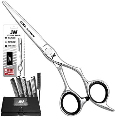 Imagem de Tesoura de barbeiro profissional JW (Série CSL - 17 cm)