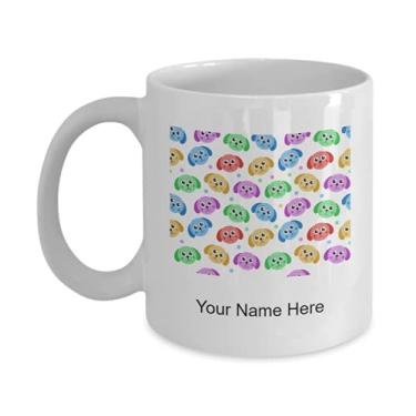 Imagem de Caneca personalizada de filhotes fofos – Caneca de café para uma ideia fofa de filhotes crianças que amam – Caneca de café de 325 ml