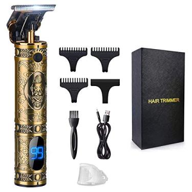 Imagem de Suttik Aparadores de cabelo para homens, aparador profissional de cabelo e barba para barbeiro, aparador de cabelo com lâmina T, aparador de corte rente Gold Knight, cortadores sem