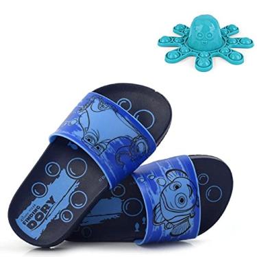 Imagem de CHINELO SLIDE INFANTIL PROCURANDO DORY + POLVO POP IT