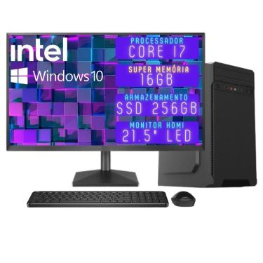 Imagem de Computador Completo 3green Desktop Intel Core i7 16GB Monitor 21.5&quot; Full HD HDMI SSD 256GB Windows 10 3D-131