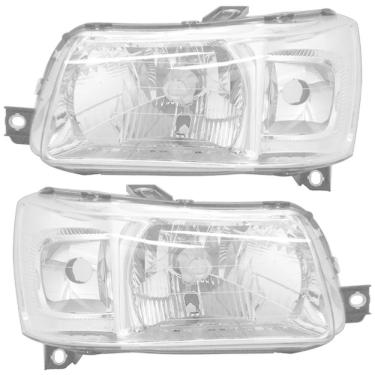 Imagem de Par Farol Uno Mille Fiorino 2005 a 2012 Máscara Metalizada