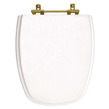 Imagem de Assento Sanitário Monte Carlo Branco Com Ferragem Dourada