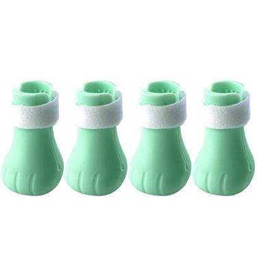 Imagem de Staright 4pcs Gatos Anti-arranhões Sapatos de pés Botas de Silicone Pet Grooming Arranhador Botas de contenção Gatinhos Garras de gatos Protetor de tampa para banho em casa Barbear Verificação de tratamentos